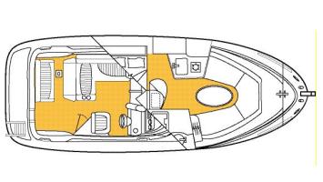 Yachtcharter Bayliner 245 Ciera (2Cab 1WC) Grundriss