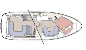 Yachtcharter Bayliner 3055 (2Cab 1WC) Grundriss