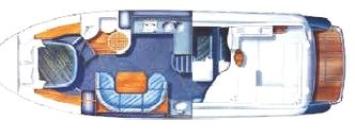 Yachtcharter Fairline Targa 39 2Cab 1WC Grundriss