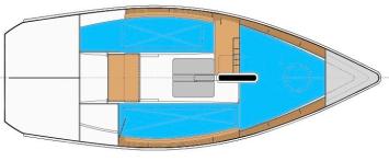 Yachtcharter Sportina 680_2Cab Grundriss