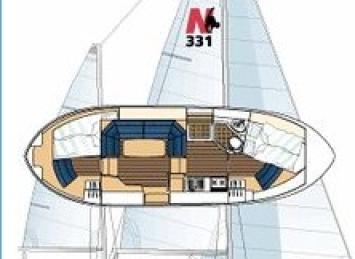 Yachtcharter Nauticat 331   Grundriss