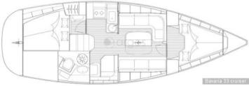 Yachtcharter Bavaria 33 Cruiser 2cab Grundriss