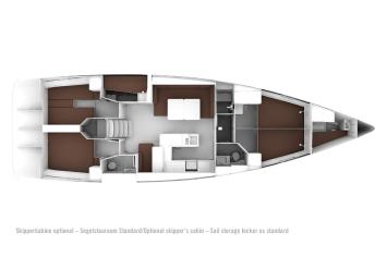 Yachtcharter Bavaria cruiser 56 5cab layout