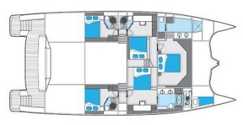 Yachtcharter Sunreef 70 Power Layout