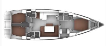 Yachtcharter Bavaria Cruiser 51 3cab layout