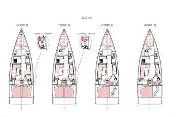 Yachtcharter GT5 Cabin Versions