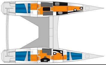 Yachtcharter SIG45 layout