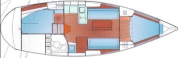 Yachtcharter Bavaria 35 exclusive 2cab layout