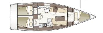 Yachtcharter Dehler 38 (3Cab:1WC) Grundriss