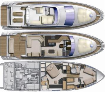 Yachtcharter azimut 58 layout