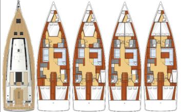 Yachtcharter More 55 5cab layout