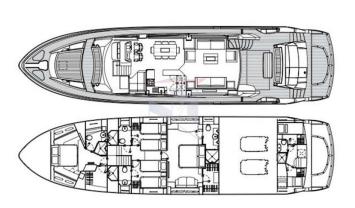 Yachtcharter sunseeker 80 layout