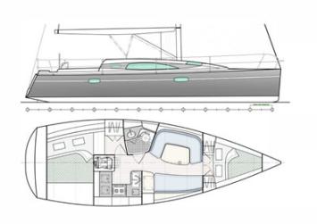 Yachtcharter wind34 layout