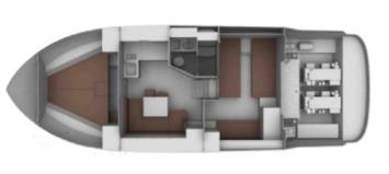 Yachtcharter Bavaria 39 sport HT 2cab layout