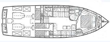 Yachtcharter 47 open layout