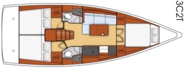 Oceanis 38.1 Grundriss