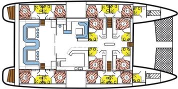 Yachtcharter mojito 78 layout cabin