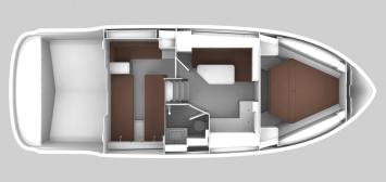 Yachtcharter Bavaria Sport 360 open 2cab layout