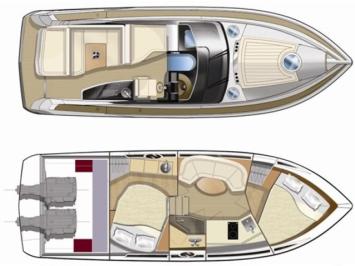 Yachtcharter galeon 325 hts layout