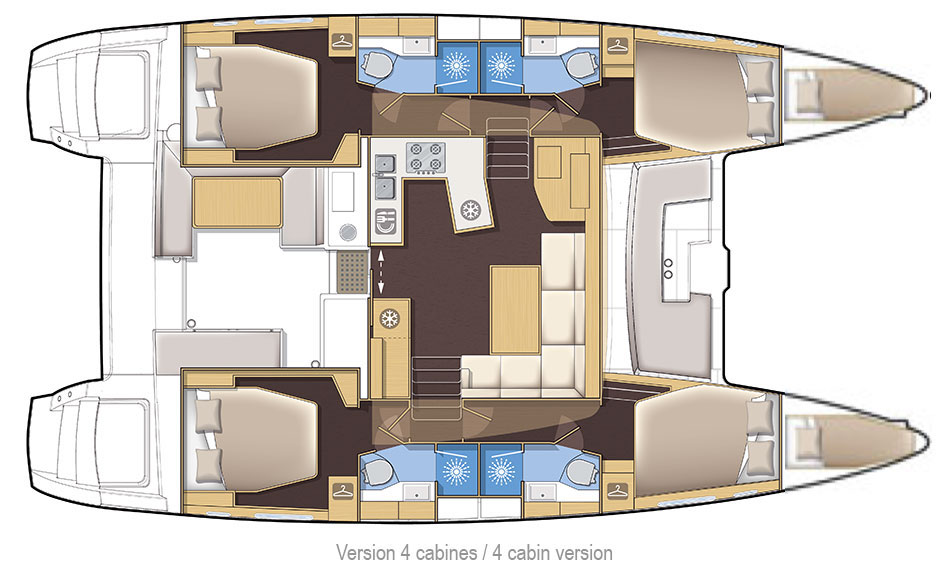 Lagoon 450 S (4+2Cab/4wc) Sketch