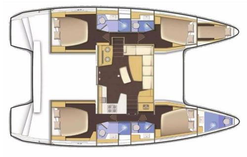 Grundriss von Lagoon 42 Mare Solero
