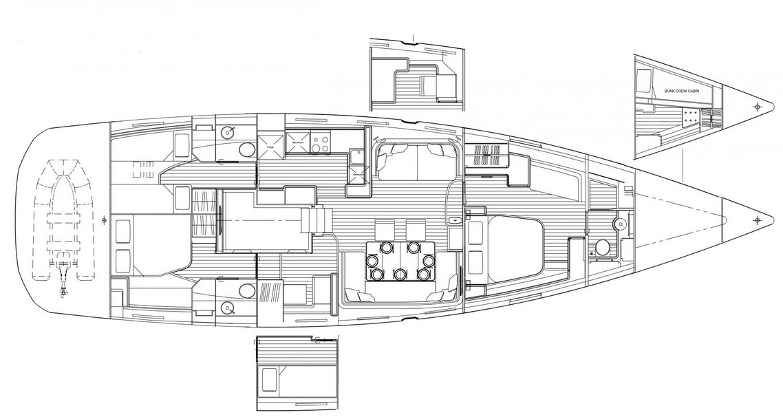 Jeanneau 64 (5+1Cab/4+1WC) „Freedom“ als Charteryacht