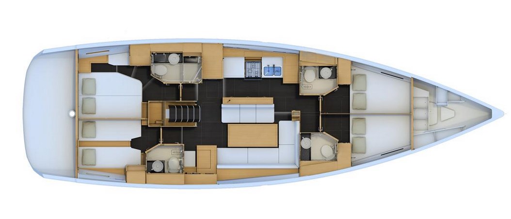 Jeanneau 54 (4+1 cab,4WC) Sketch