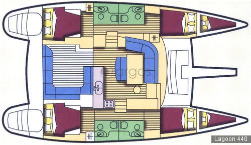 Lagoon 440 (4+2Cab/4WC) „Georgina“ als Charteryacht