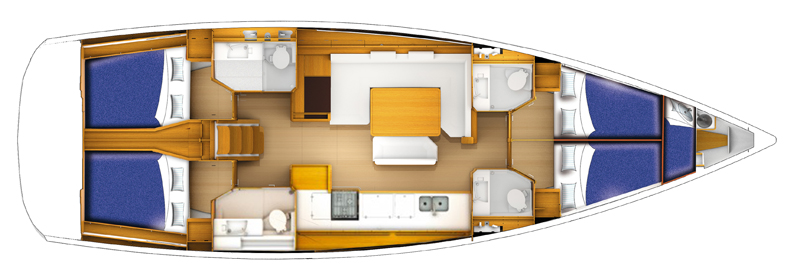 Sun Odyssey 519 (4+1cab/4wc) Sketch