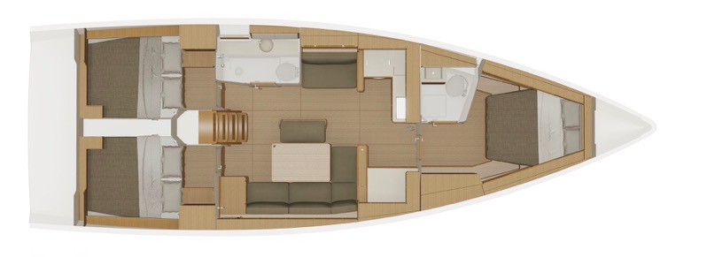 Dufour 430 Grand Large (3cab) Sketch