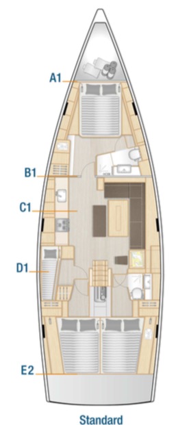 Hanse 508 (4cab/2wc) Sketch
