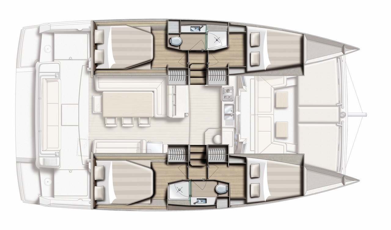 Bali 4.1 – Grundriss 4 Kabinen