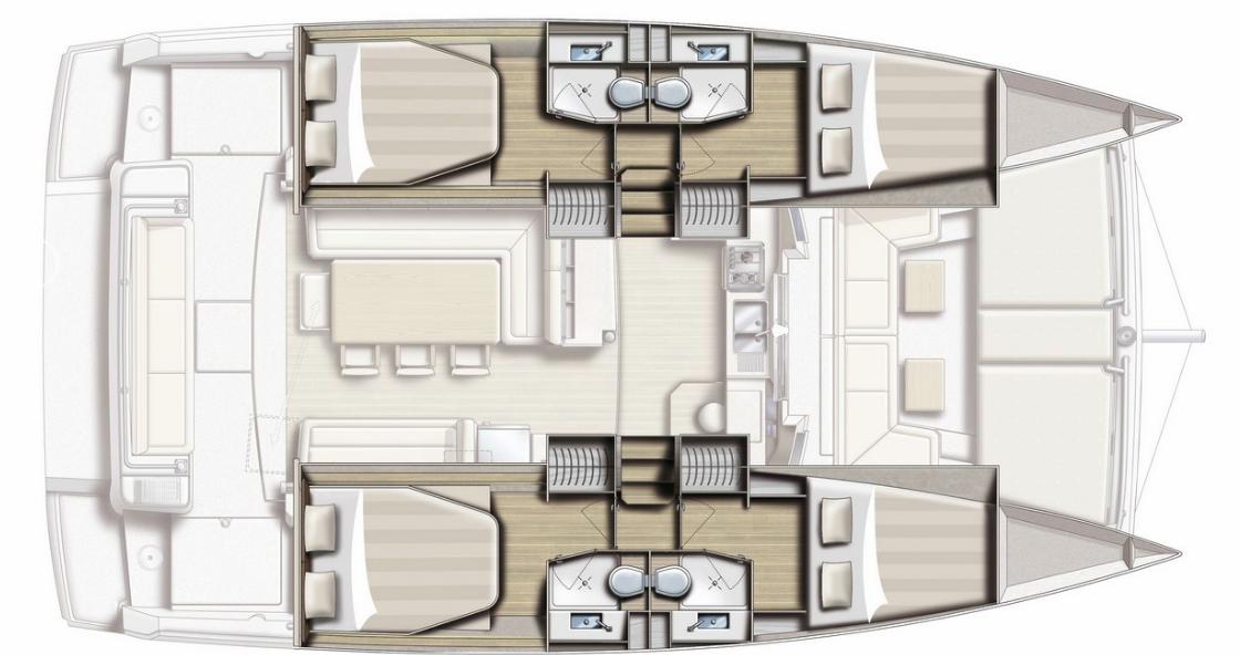 Bali 4.1 – Grundriss 4 Kabinen