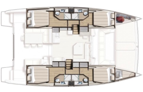 Bali 4.5 – Grundriss 4 Kabinen