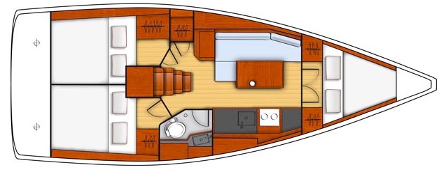 Oceanis 35.1 (3cab) Sketch