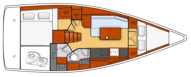 Oceanis 35.1 (2cab) Sketch