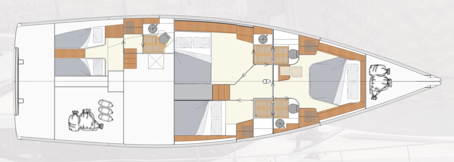Moody DS 54 (3+1cab) „Adventuro“ als Charteryacht
