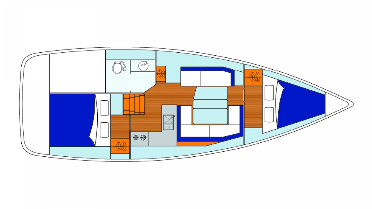 Sun Odyssey 349 (2 cab) Sketch
