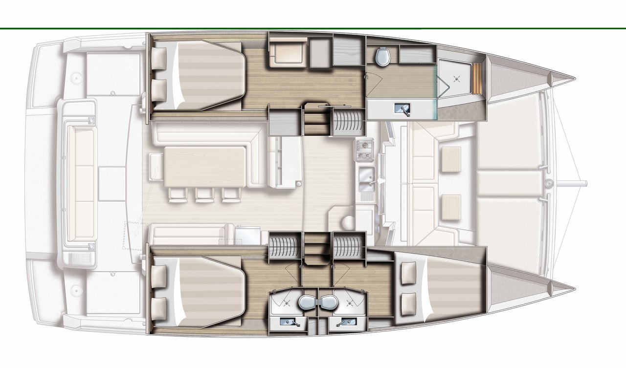 Bali 4.1 – Grundriss 3 Kabinen