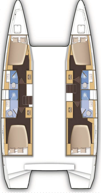 Lagoon 42 (4+2cab/4wc) Sketch