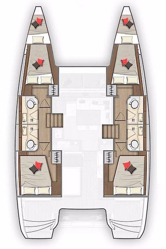 Lagoon 40 (4+2Cab/4wc) Sketch
