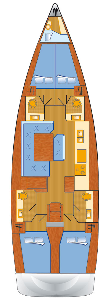 Sun Odyssey 519 (4+1cab/4wc) Sketch