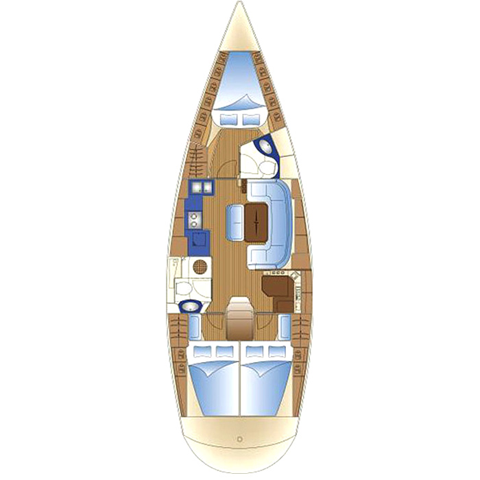 Bavaria 42 Cruiser (3 cab) Sketch