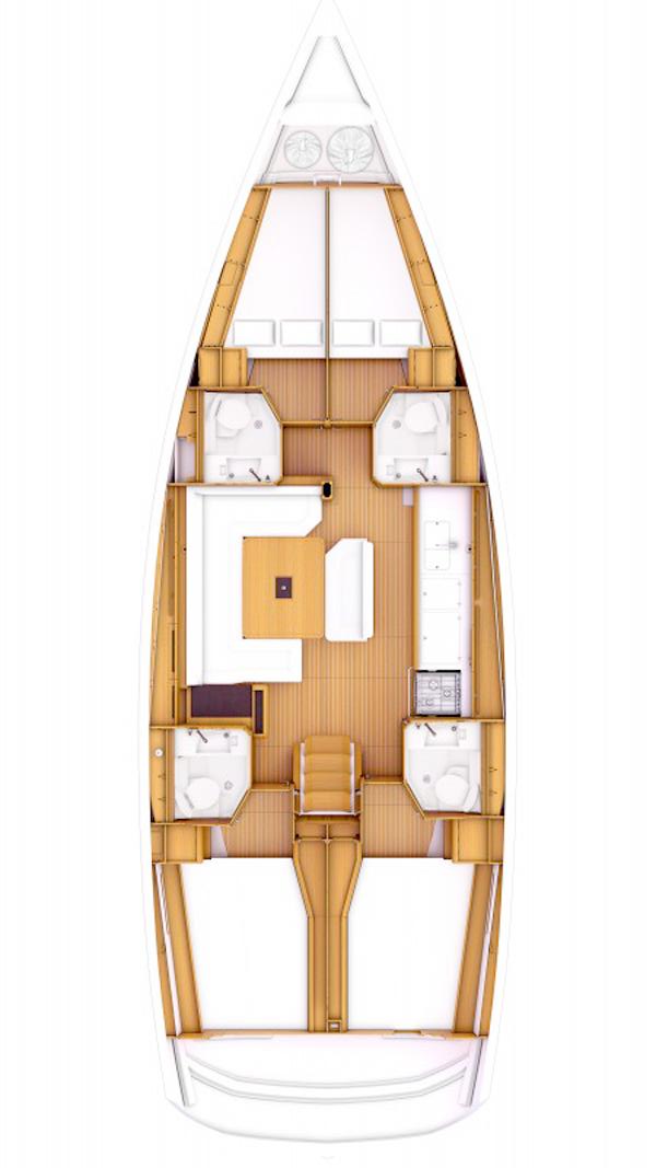 Sun Odyssey 479 (4cab/4wc) Sketch