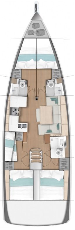 Sun Odyssey 490 (5cab/5wc) Sketch
