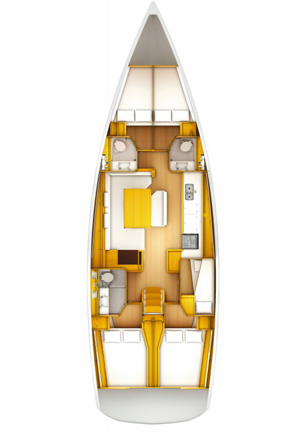 Sun Odyssey 509 (5cab/3wc) Sketch