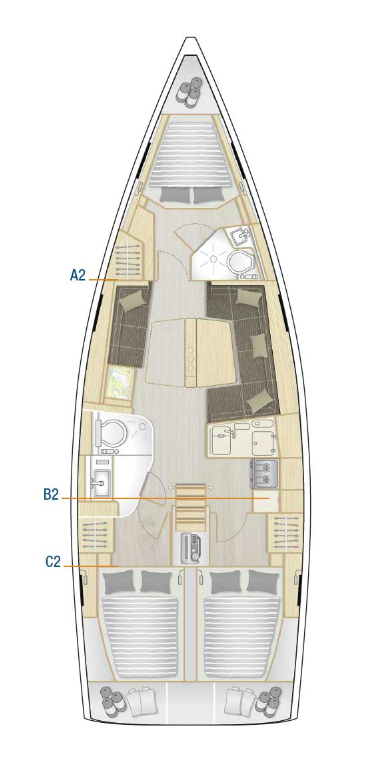 Hanse 418 Sketch
