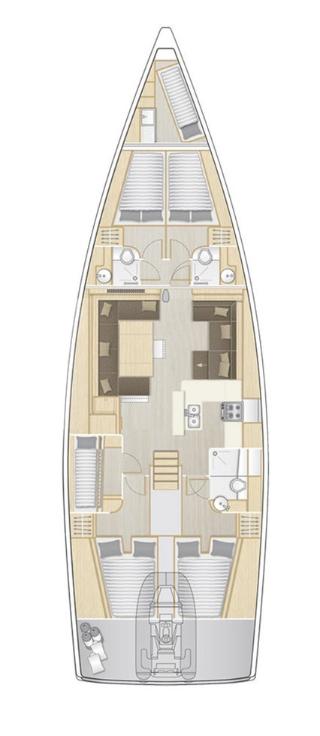 Hanse 588 (5+1cab/3+1wc) Sketch