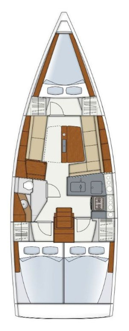 Hanse 345 (3 cab) Sketch