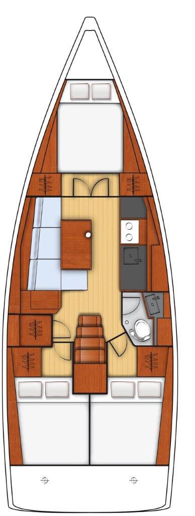 Oceanis 38.1 (3cab2wc) Sketch